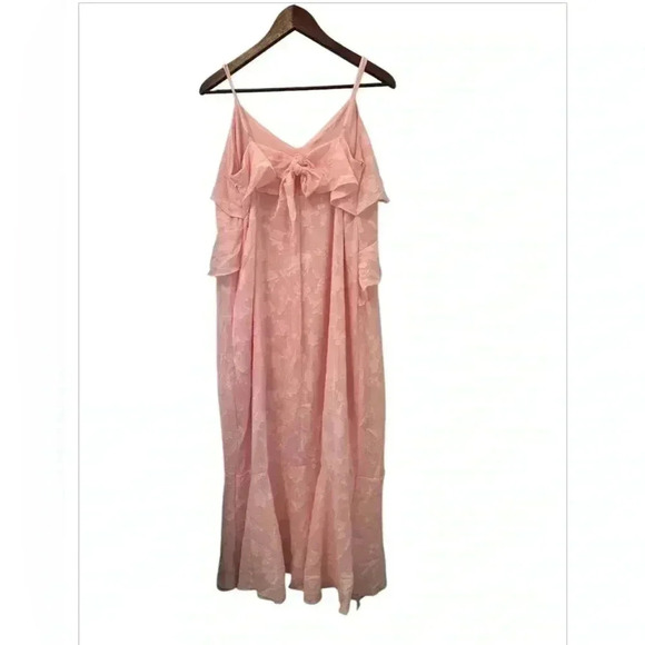 Women’s Wild Fable Pink Ruffle Sleeveless Maxi Dress, size Medium - Picture 5 of 5